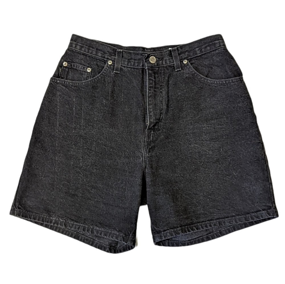 Vintage high waisted black jean shorts sz 10